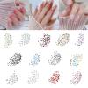 GMBYLBY 100Pack Fashion Glass Nail Art Jewelry Crystal 3D Diamond Rhinestones Nail Rhinestones Nail Decoration Nail Art Set Nail Design Crystal Nail Accessories Mixed Stones, White view 2