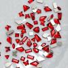 GMBYLBY 100Pack Fashion Glass Nail Art Jewelry Crystal 3D Diamond Rhinestones Nail Rhinestones Nail Decoration Nail Art Set Nail Design Crystal Nail Accessories Mixed Stones, White view 3