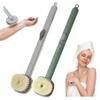 2024 Newest Long Handle Shower Brush for Body with Soap Dispenser, Scrub Shower Cleaning Brush, Bath Massage/Skin Scrubber/Exfoliating Brush/Back Scratcher for Women Men (1PC Green +1PC Blue) view 1