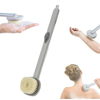 2024 Newest Long Handle Shower Brush for Body with Soap Dispenser, Bath Scrubber for Cleaning, Skin Scrubber/Exfoliating Brush/Back Washer for Shower for Women Men (1PC Blue)