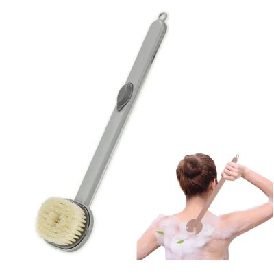 2024 Newest Long Handle Bath Massage Cleaning Brush for Body with Soap Dispenser, Shower Back Srubber/Brush/Washer for Use in Shower for Women Men (1PC Blue)