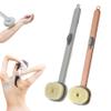 2024 Newest Back Scratcher Shower Brush for Body for Women Men with Soap Dispenser, Long Handle Body Scrubbers for Use in Shower, Skin Exfoliating Scrubbing Brush for Cleaning (1PC Pink +1PC Blue) view 1