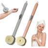 2024 Newest Long Handle Shower Brush for Body with Soap Dispenser, Scrub Shower Cleaning Brush, Bath Massage/Skin Scrubber/Exfoliating Brush/Back Scratcher for Women Men (1PC Pink +1PC Blue) view 1