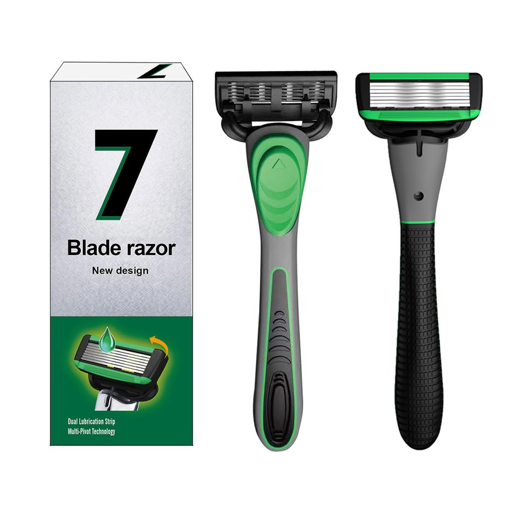 GMBYLBY Multi Head Shaving Kit With 7 Interchangeable Options And Anti Slip Rubber Grip Improve Your Grooming Routine And Business Use