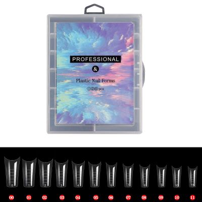 GMBYLBY Clear Dual-Nail Forms Full Cover False Nail Tips Forms Nail Extension Tips Nail Mold Tips Nails Extension Forms Forms Clear Dual-nail Forms Full Cover Fasle Nail Tips With Scale