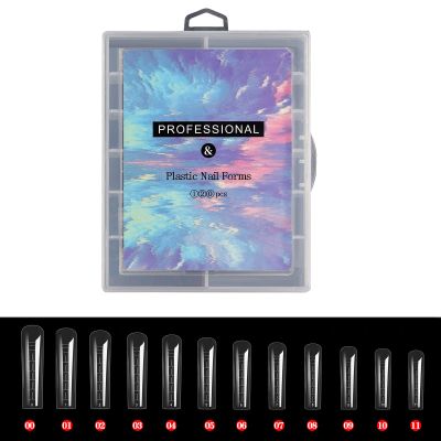 Clear Dual-Nail Forms Full Cover False Nail Tips Forms Nail Extension Tips Nail Mold Tips Nails Extension Forms Forms Clear Dual-nail Forms Full Cover Fasle Nail Tips With Scale