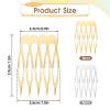 20PCS Small French Teeth Hair Combs - Silver & Gold Plain DIY Slide Combs for Fine Hair view 2