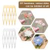 20PCS Small French Teeth Hair Combs - Silver & Gold Plain DIY Slide Combs for Fine Hair view 3