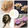 20PCS Small French Teeth Hair Combs - Silver & Gold Plain DIY Slide Combs for Fine Hair view 4
