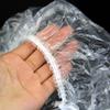 LOXGO 100pcs Disposable Hotel Home Shower Bathing Clear Hair Elastic Cap Hats Bath Caps For Kids view 3