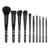 IBDRYKK Cosmetic Makeup Brow Cheek Eyeshadow Brush Set Tool Eyeliner Powder 10Pcs Brush, Black view 1