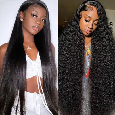 13x6 250 Density Water Wave Lace Front Wigs Human Hair,30 Inch 13x6 Straight Lace Front Wigs Human Hair