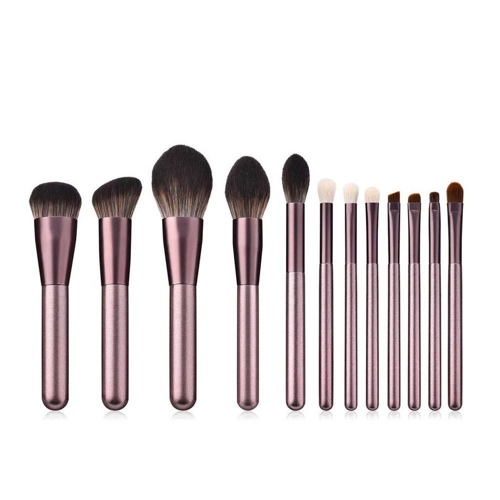 12PCS Makeup Brush Set, Advanced Professional Makeup Synthetic Makeup Brush Set Wallet Liquid Foundation Blush Powder Blush Concealer Eye Shadow Brush Set(Color:1)