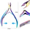 8 Packs Cuticle Trimmer Nippers Stainless Steel Cuticle Trimmer Cutter Pointed Blade Nail Cuticle Dead Skin Clipper Manicure Tool(Vivid Color) view 2