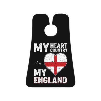 ZKLCRYTR My Heart My Country My England Men's Beard Bib Apron Waterproof Smooth Surface Beard Apron Durable Foldable Beard Hair Men's Gift