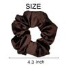 Sufermoe 12 Pcs Satin Silk Hair Scrunchies, Dark Brown 4.3 Inch Elastic Hair Ties, Hair Accessories for Women and Girls - Hair Bands, Bow Ropes, Ponytail Holders for Different Hairstyles and Occasions view 3