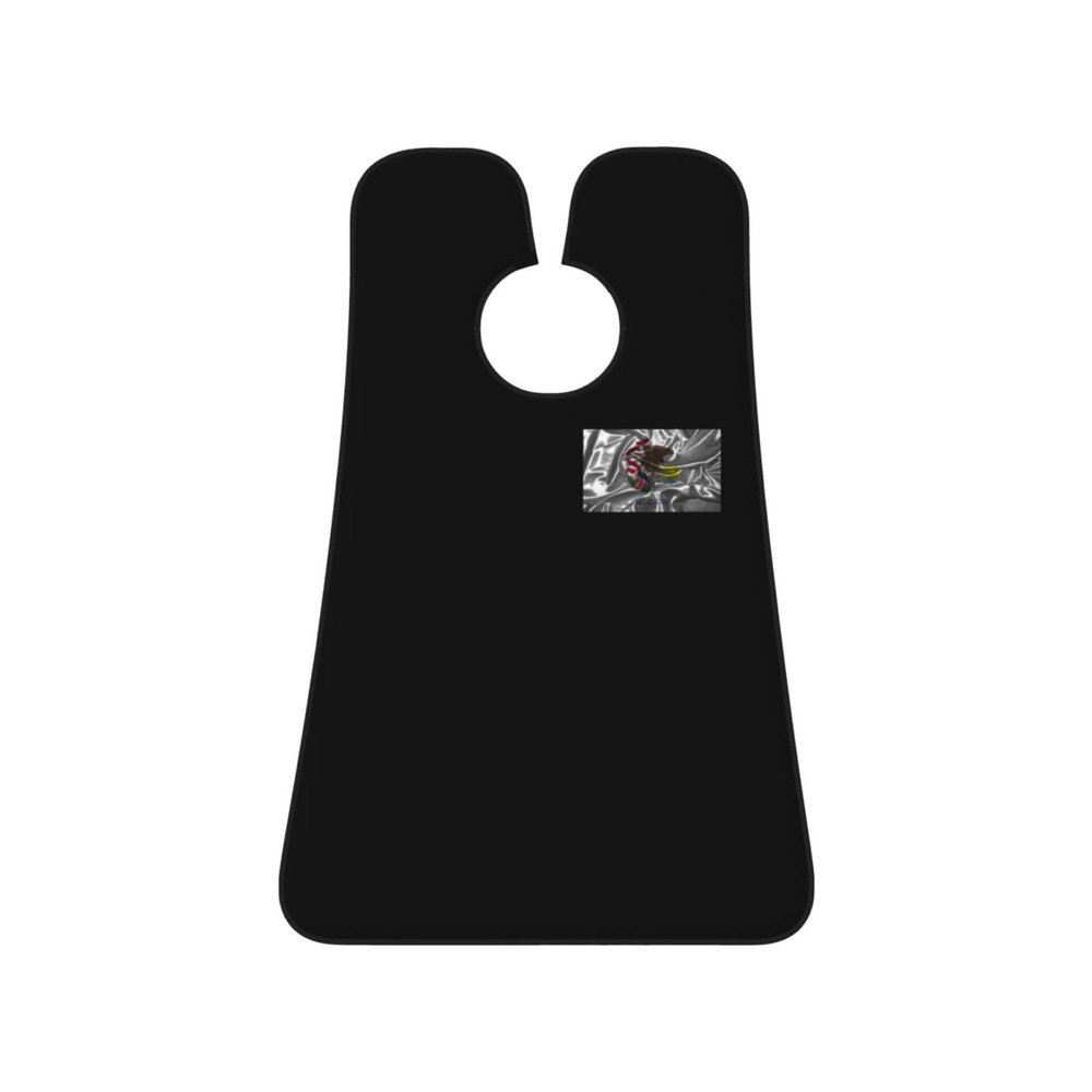 ZKLCRYTR Silk Style Flag Of Illinois Men's Beard Bib Apron Waterproof Smooth Surface Beard Apron Durable Foldable Beard Hair Men's Gift
