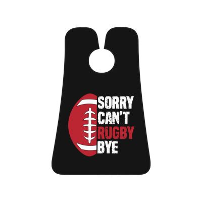 ZKLCRYTR Sorry Can't Rugby Bye Men's Beard Bib Apron Waterproof Smooth Surface Beard Apron Durable Foldable Beard Hair Men's Gift