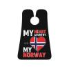 ZKLCRYTR My Heart My Country My Norway Men's Beard Bib Apron Waterproof Smooth Surface Beard Apron Durable Foldable Beard Hair Men's Gift view 1
