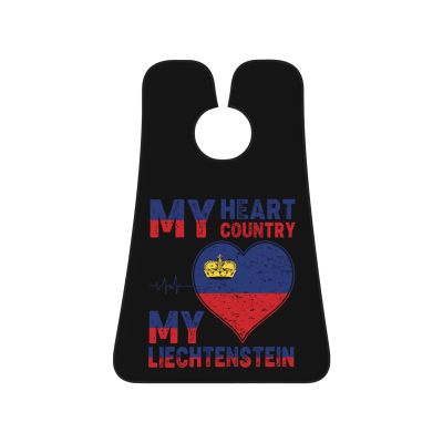 ZKLCRYTR My Heart My Country My Liechtenstein Men's Beard Bib Apron Waterproof Smooth Surface Beard Apron Durable Foldable Beard Hair Men's Gift