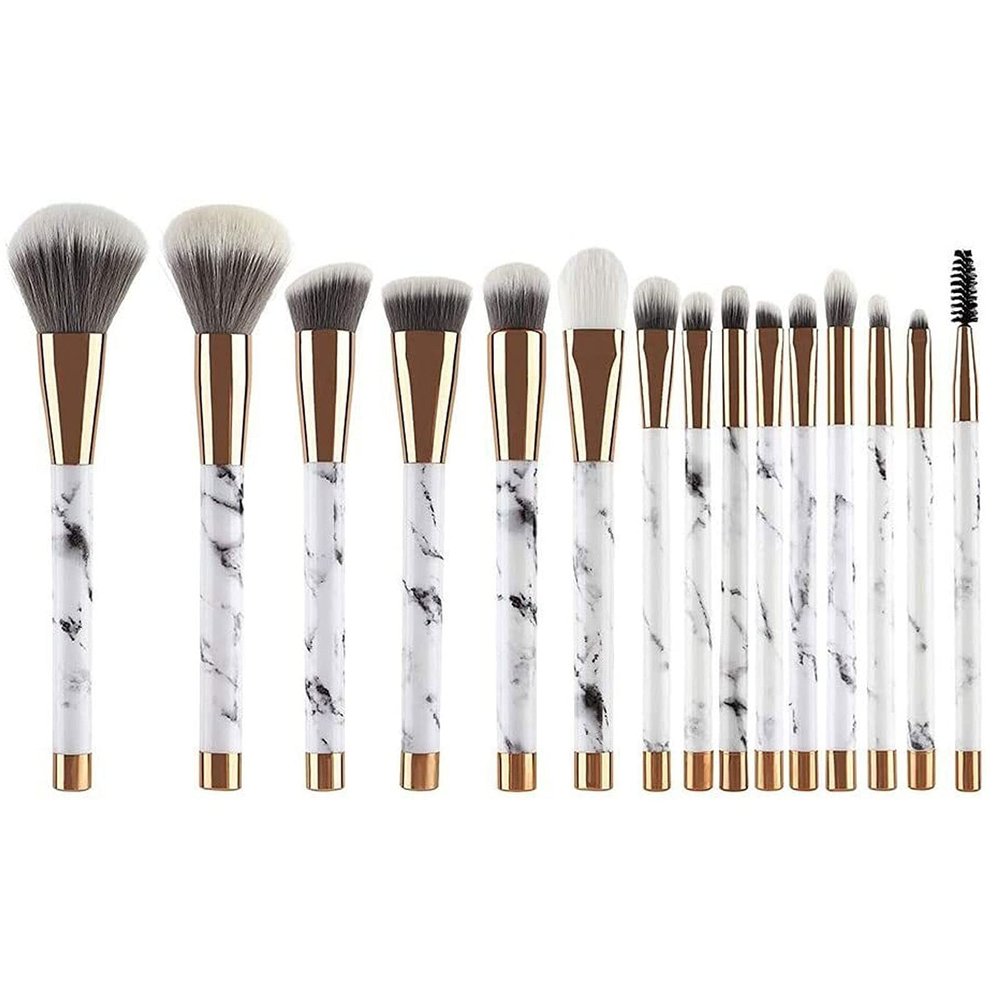 15 pc Makeup Brush 1 Professional Cosmetic Kit Premium Synthetic Foundation Brush Blending Face Powder Blush Concealers Eye Cosmetics Make Up Brush Kits