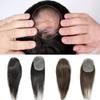 Bald Spot Hair Patch For Men V-Looped Remy Human Hair Patch For Bald Spot Natural lookimg Hair Replacement Unit Thin Skin Hair Piece for Bald Spot Hair Systems (#1B OFF BLACK, 4cm X 8cm - 14 INCH) view 3