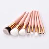 IBDRYKK Eyebrow Makeup Foundation Brush Tools Wooden 8PCS Cosmetic Brush Sets Eyeshadow Brush One Items, Pink view 3