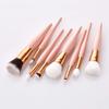 IBDRYKK Eyebrow Makeup Foundation Brush Tools Wooden 8PCS Cosmetic Brush Sets Eyeshadow Brush One Items, Pink view 4