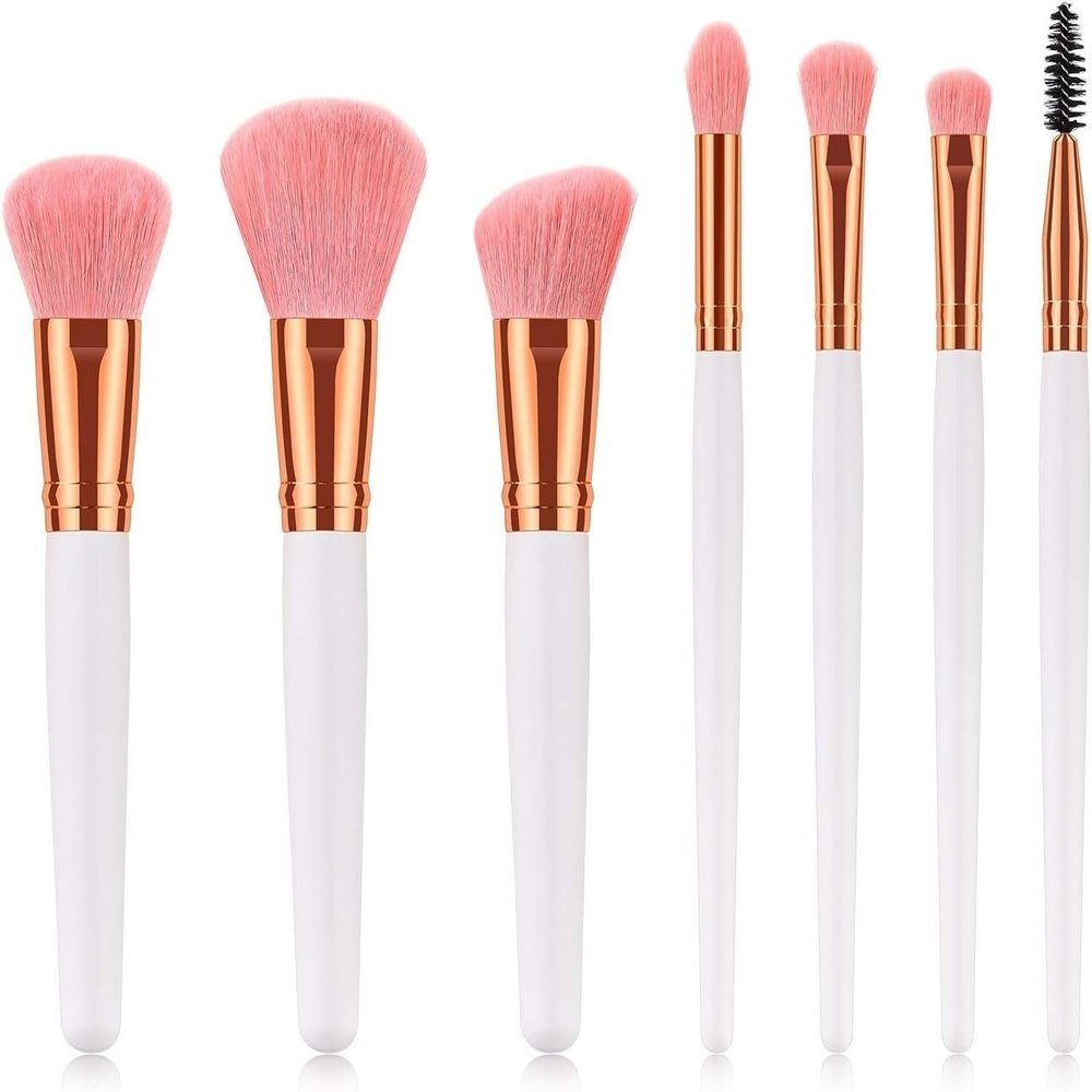 7PCS Make Up Foundation Eyebrow Eyeliner Cosmetic Concealer Brushes Travel Size Makeup Brushes