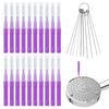 30pcs Shower Head Cleaner Tools, Shower Head Cleaning Brushes Multi-Sized Shower Head Cleaner Picks for Small Hole Anti-Clogging Cleaning Brush for Gap Nozzle Slot (Purple) view 1