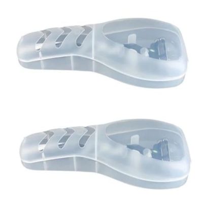 1Pc Clear Portable Travel Men Manual Razor Protector Plastic Box Cover Container Storage Shaver Holder Protector Case Organizer Manual Razor Travel Case Men's Electric Shaver Accessories