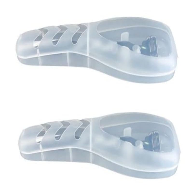 1Pc Clear Portable Travel Men Manual Razor Protector Plastic Box Cover Container Storage Shaver Holder Protector Case Organizer Manual Razor Travel Case Men's Electric Shaver Accessories