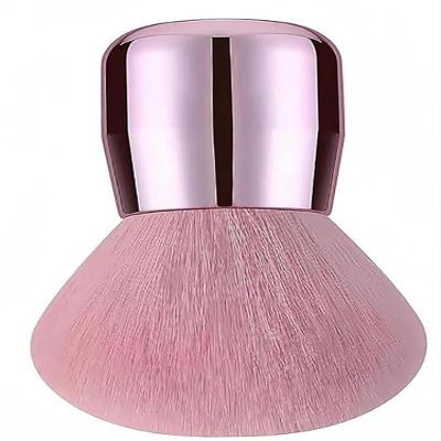1 Pc Pink Mini Makeup Blush Brushes, Small Blush Brush, Travel Mushroom Head Foundation Brush, Kabuki Brush for Mineral Powder Contouring Cream or Liquid Cosmetics
