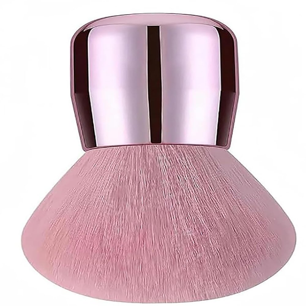 1 Pc Pink Mini Makeup Blush Brushes, Small Blush Brush, Travel Mushroom Head Foundation Brush, Kabuki Brush for Mineral Powder Contouring Cream or Liquid Cosmetics