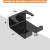 Beautyflier Wall Mount Razor Holder with Shaving Gels Storage, Self-Adhesive Shower Shaver holder, Compatible with Gillette Razor, Venus Platinum, for Bathroom Wall, Black (Holder Only) view 3