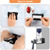 Beautyflier Wall Mount Razor Holder with Shaving Gels Storage, Self-Adhesive Shower Shaver holder, Compatible with Gillette Razor, Venus Platinum, for Bathroom Wall, Black (Holder Only) view 4