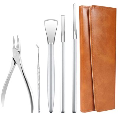 Ingrown Toenail Removal Kit, Pedicure Tools Kit Professional Knife Set Stainless Steel Ingrown Toenail Tool Foot Care Tools Nail Cuticle Remover (5 Pcs Set)