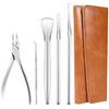 Ingrown Toenail Removal Kit, Pedicure Tools Kit Professional Knife Set Stainless Steel Ingrown Toenail Tool Foot Care Tools Nail Cuticle Remover (5 Pcs Set) view 1