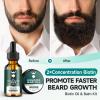 Beard Growth Kit - 2X Concentration Biotin for Men, Natural Argan, Jojoba Oils and Vitamins (Cedarwood) view 2