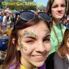 Go Ho Face Body Glitter Gel,Mardi Gras Outfit for Women and Kids,Sparkly Holographic Party Festival Rave Mardi Gras Accessories for Carnival,Gold Green Purple Chunky Glitter Makeup,52g view 2