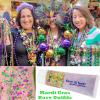 Go Ho Face Body Glitter Gel,Mardi Gras Outfit for Women and Kids,Sparkly Holographic Party Festival Rave Mardi Gras Accessories for Carnival,Gold Green Purple Chunky Glitter Makeup,52g view 3