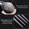 SHELWIN Professional Makeup Brush Set 14Pcs Makeup Brushes Kit Foundation Eyeshadow Powder Blending Eyebrow Eyelash Kabuki Brushes Cosmetic Brushes Travel Kits With Leather Bag Gift view 3