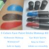 Go Ho 3 PCS Red Black and Blue Cream-Blendable Stick - 3 Colors Eye Black Face Paint for Softball/Baseball,Safe Facepaint Nose&Lip Smacking for Halloween SFX Makeup view 2