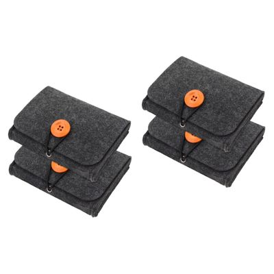 NOLITOY 4pcs Essential Oil Carrying Bag Case Portable Organizer for Travel Purify Scented Oils Pouch