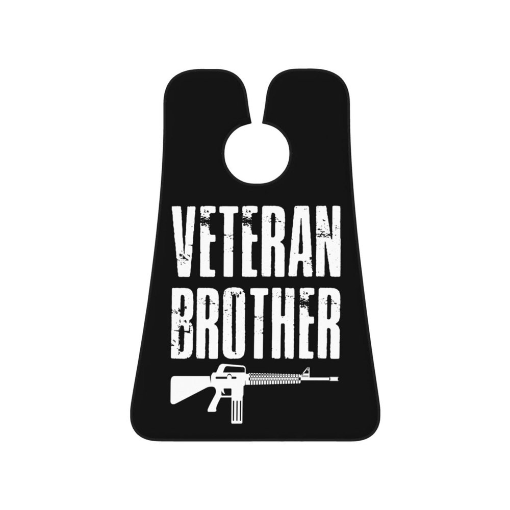 ZKLCRYTR Veteran Brother Men's Beard Bib Apron Waterproof Smooth Surface Beard Apron Durable Foldable Beard Hair Men's Gift