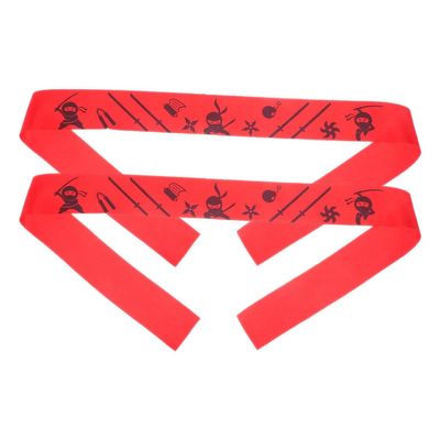 2Pcs Japanese Karate Headbands for Boys and Girls - Ninja Print Hairbands for Sports Cooking Cosplay and Birthday Parties