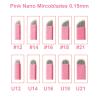 20pcs Pink Microblading Blades 0.15mm Nano Agujas de Microblading U16 for Hair Strokes Brows and Nano Brows (U16-0.15mm) view 4