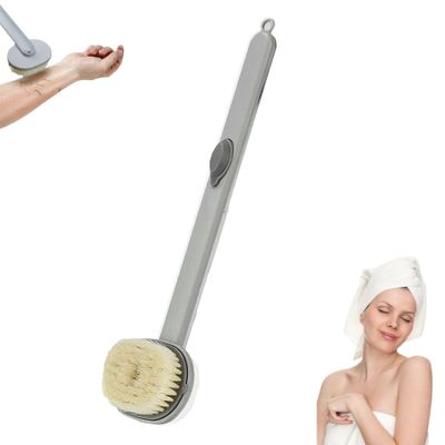 2024 Newest Long Handle Shower Brush for Body with Soap Dispenser, Scrub Shower Cleaning Brush, Bath Massage/Skin Scrubber/Exfoliating Brush/Back Scratcher for Women Men (1PC Blue)