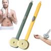 2024 Newest Body Scrubbers for Use in Shower, Bath Brush Long Handle for Shower, Dry Back Scratcher/Skin Scrubber/Bath Massage/Exfoliating Brush for Women Men (1PC Yellow +1PC Green) view 2
