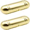 Stephanie Imports Set of 2 Capsule Shaped Lipstick Cases With Glass Mirror (Gold Bands) view 1